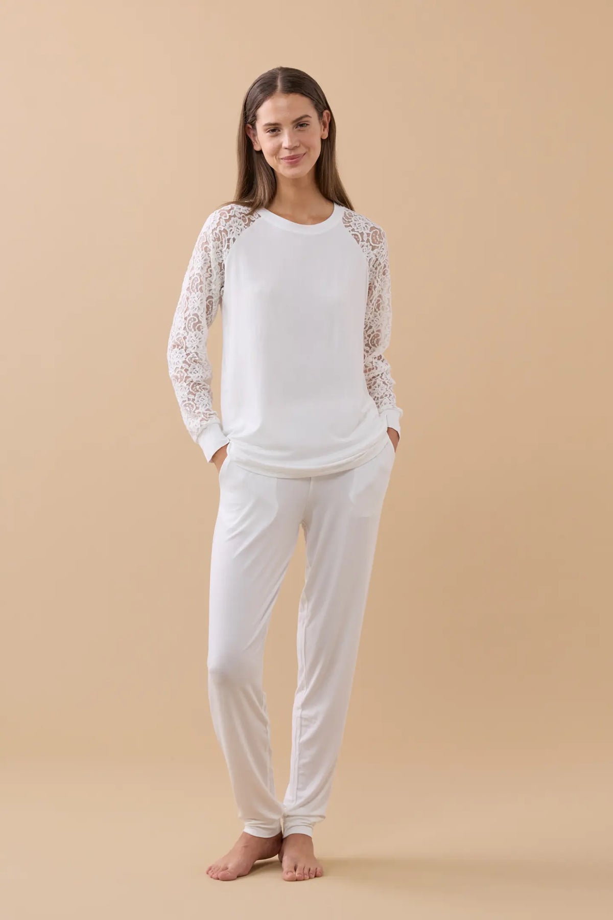 Pigiama donna modal e pizzo articolo easy