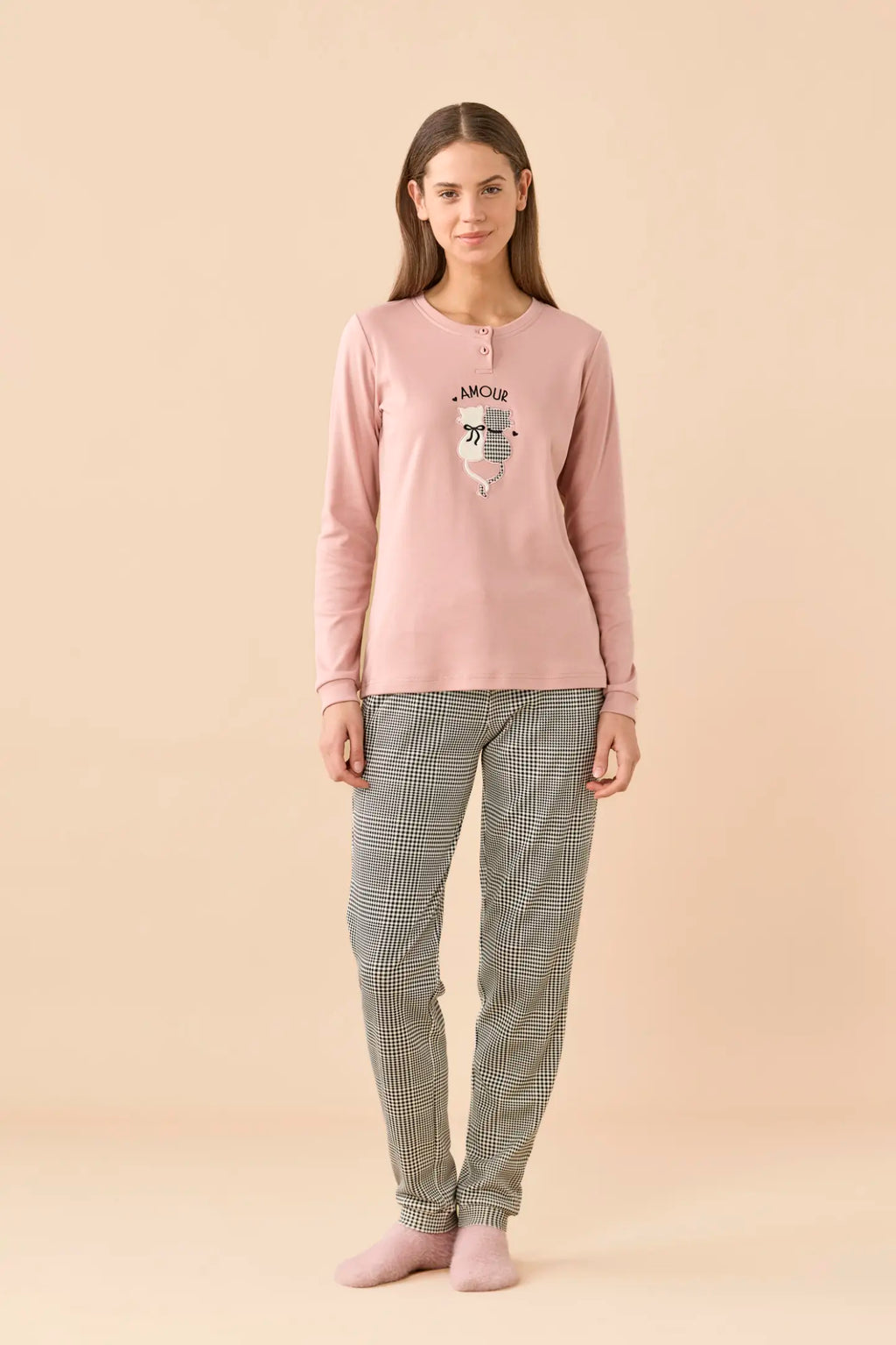 Pigiama donna invernale in caldo cotone articolo Prince