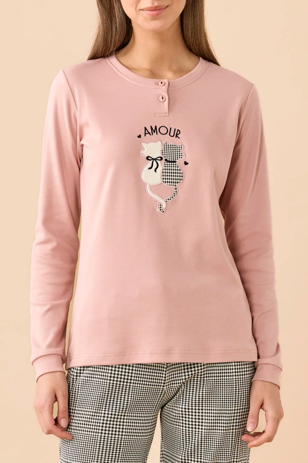 Pigiama donna invernale in caldo cotone articolo Prince
