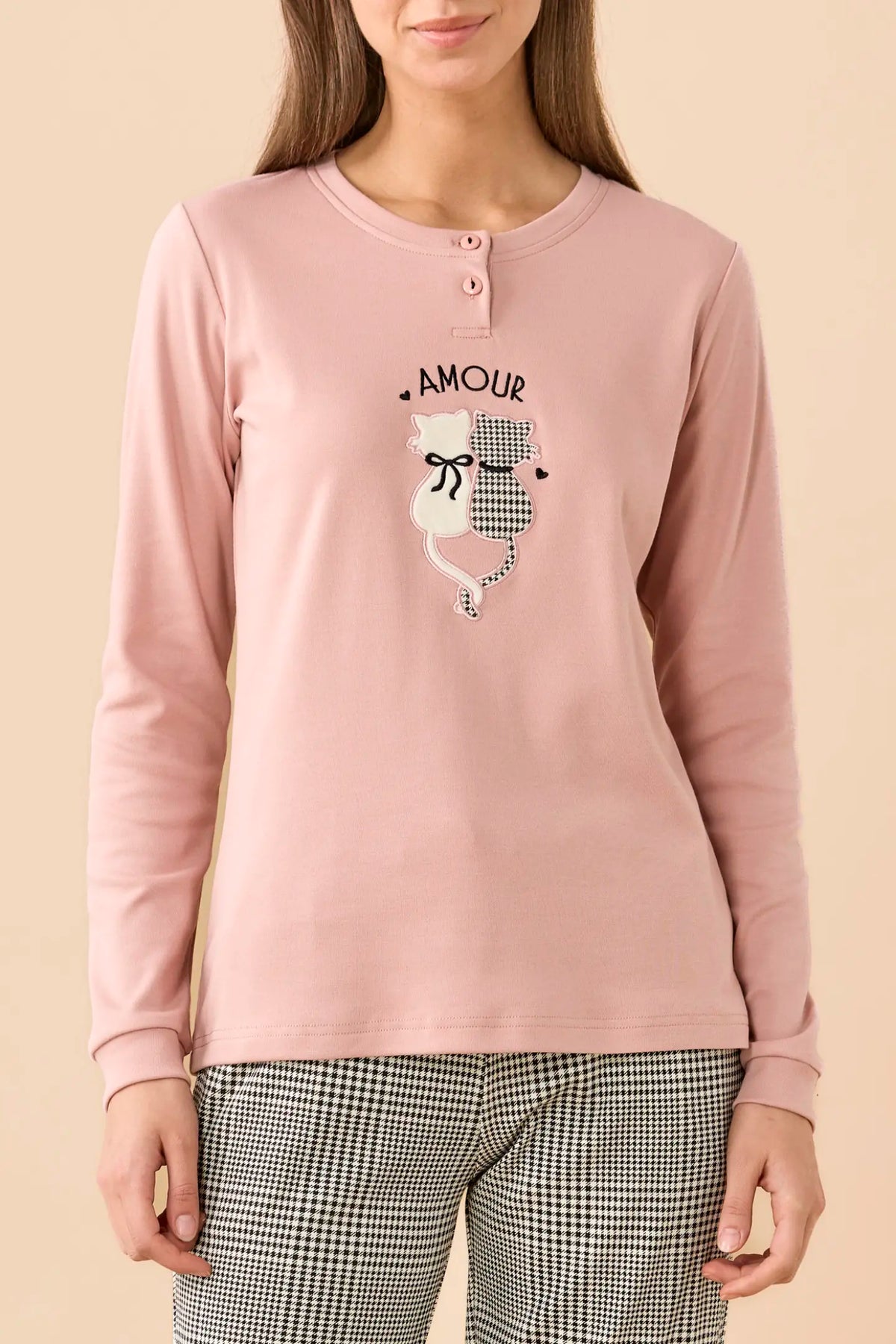 Pigiama donna invernale in caldo cotone articolo Prince
