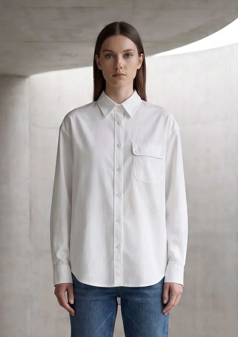 Camicia di cotone con tasca