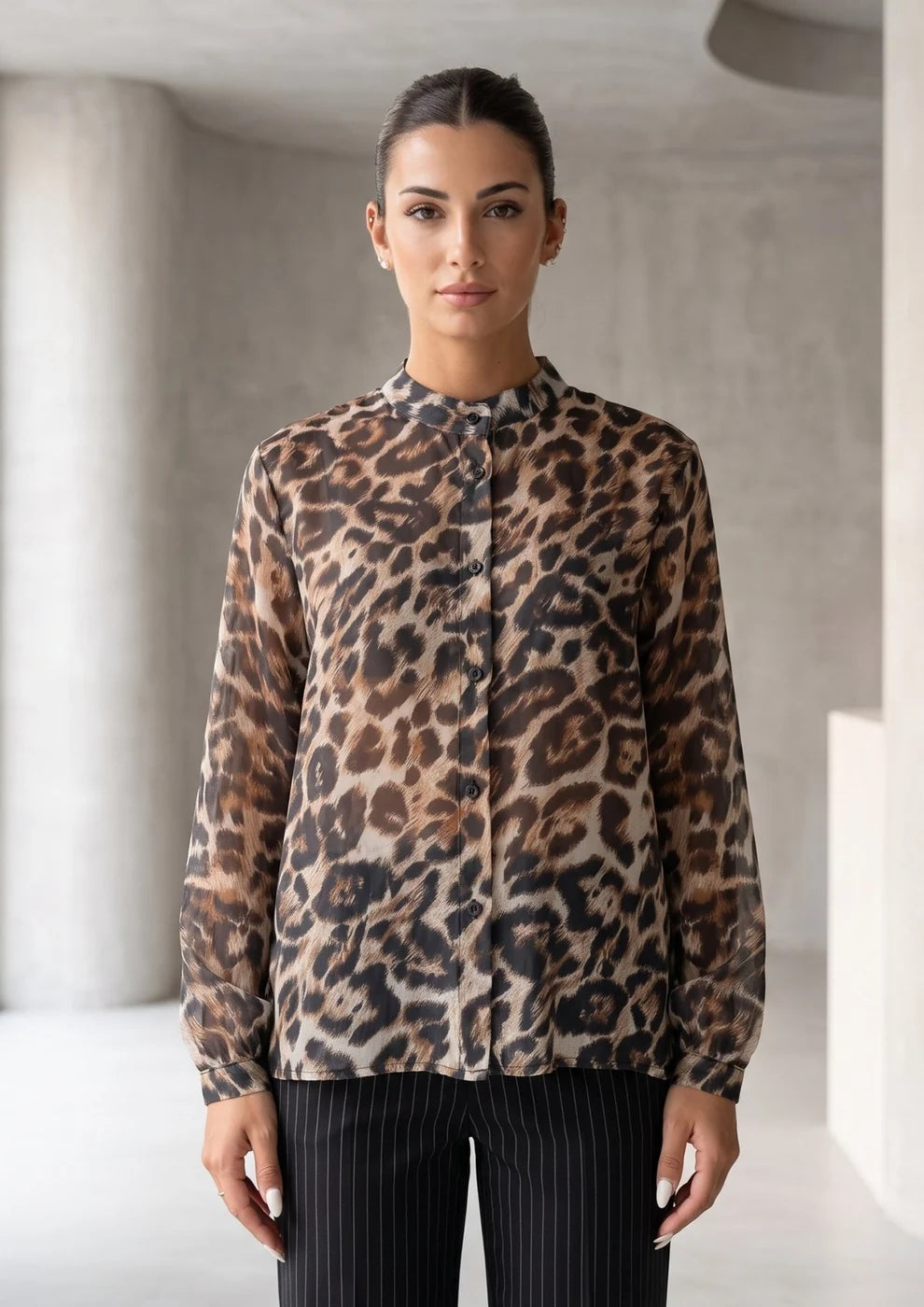 Blusa tencel maculato