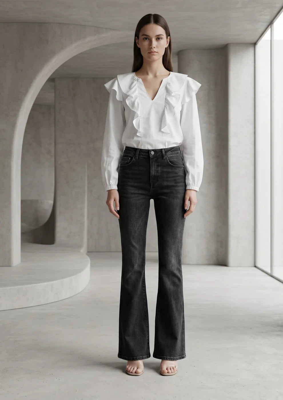 Jeans a zampa nero