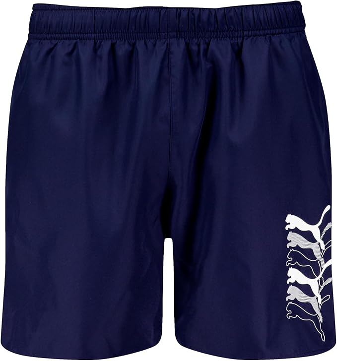 Puma Cat Logo Mid Length Swim Uomo Blu Navy