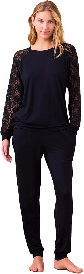 Pigiama donna modal e pizzo articolo easy