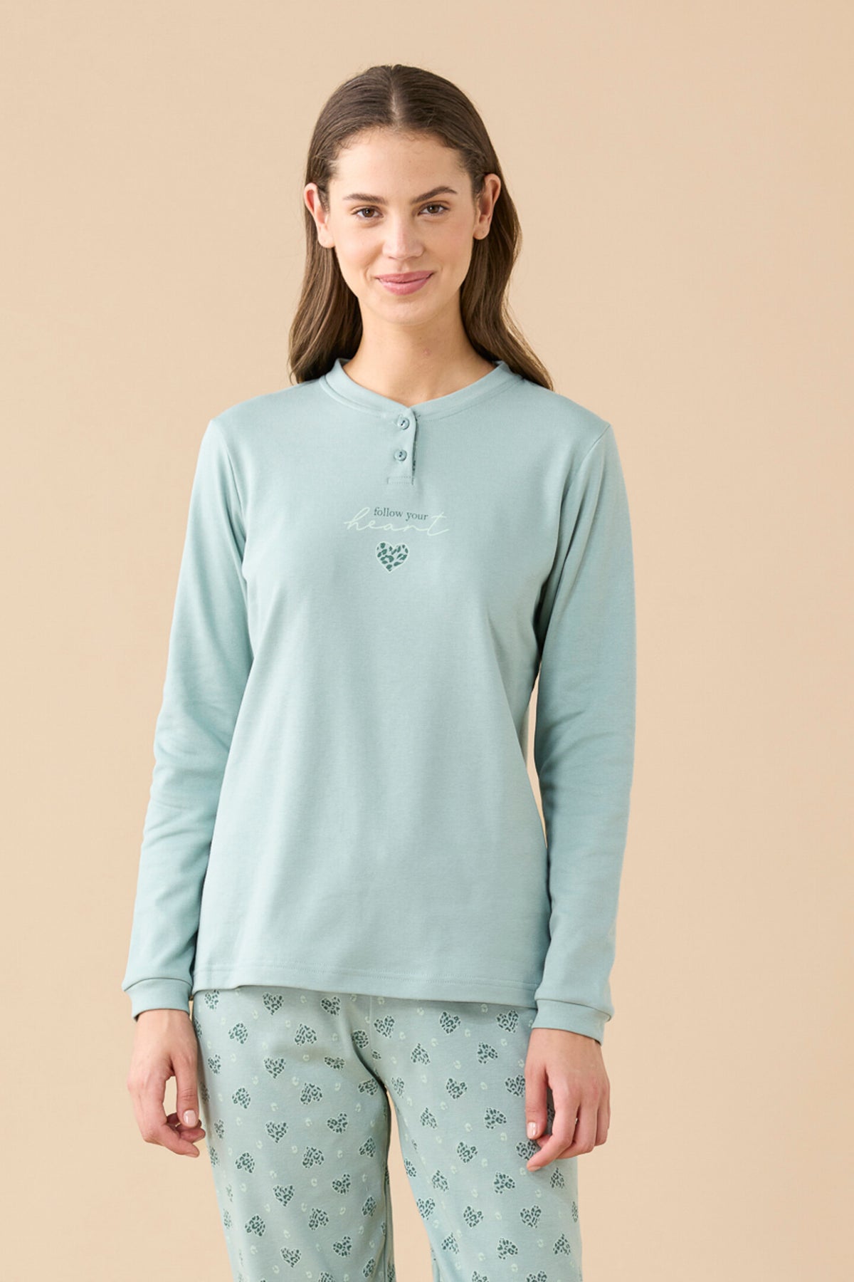 Pigiama donna invernale in caldo cotone felpato articolo Funny & Tartan
