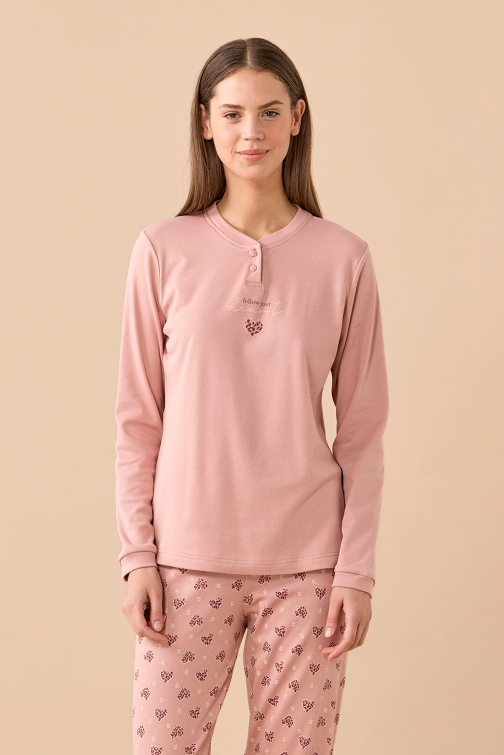 Pigiama donna invernale in caldo cotone felpato articolo Funny & Tartan
