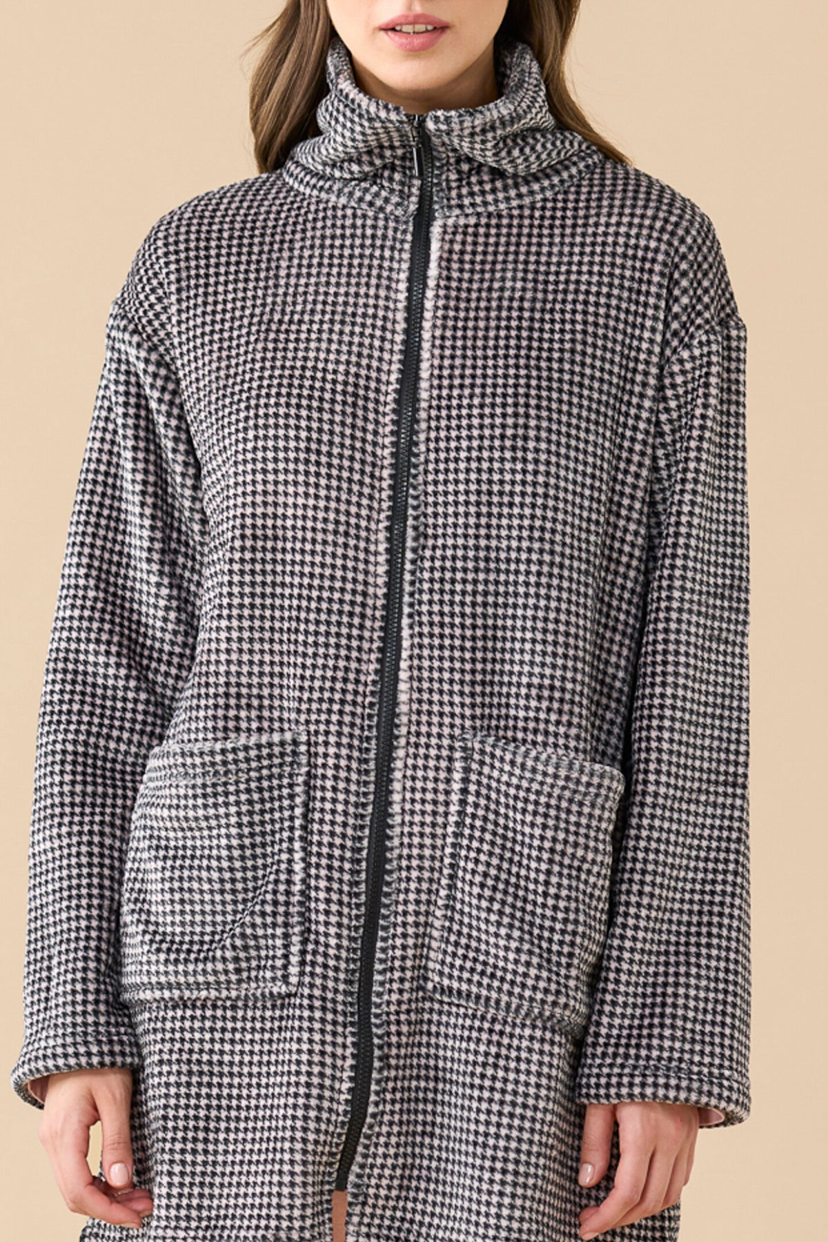 Vestaglia donna invernale in coral articolo Pied de Poule