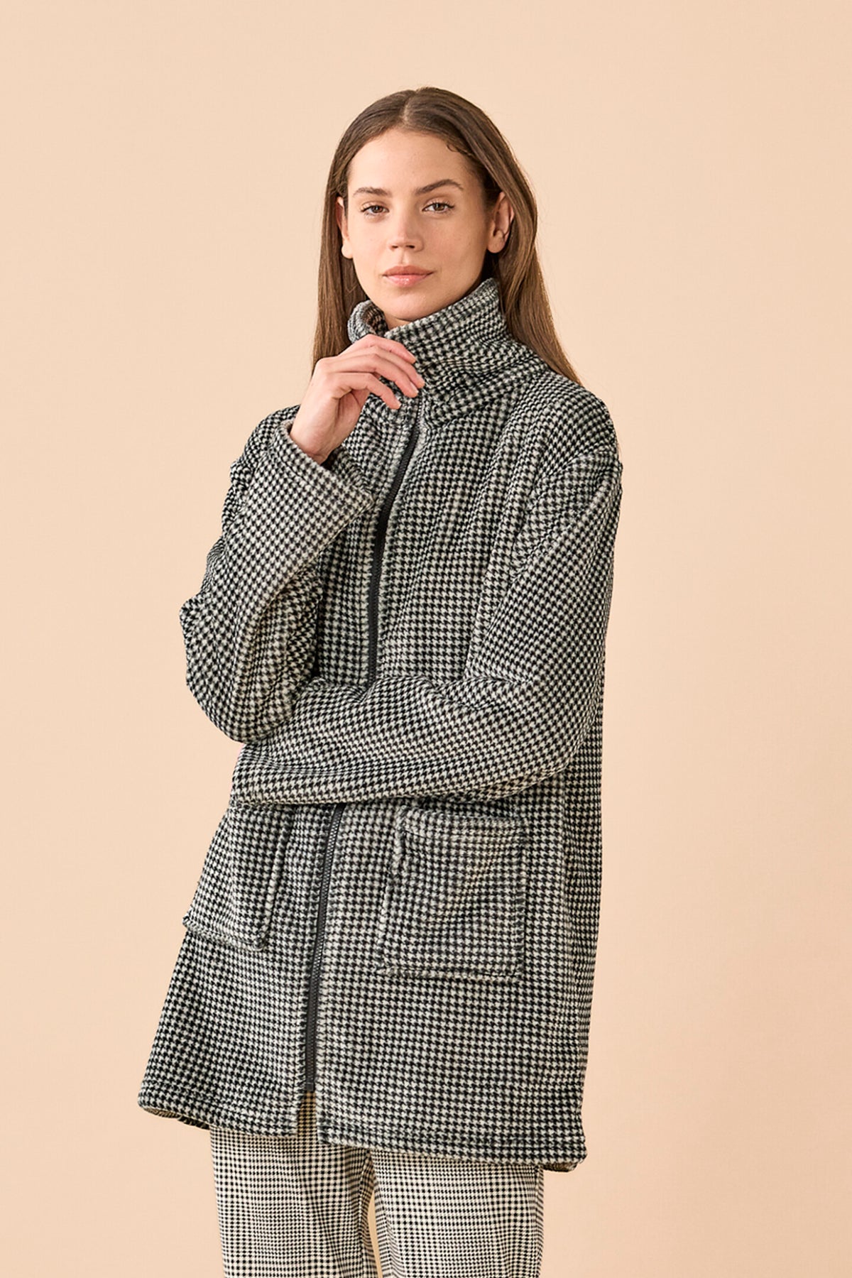 Vestaglia donna invernale in coral articolo Pied de Poule