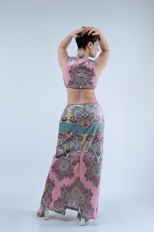 Abito Lungo Cut Out in Lurex Inro