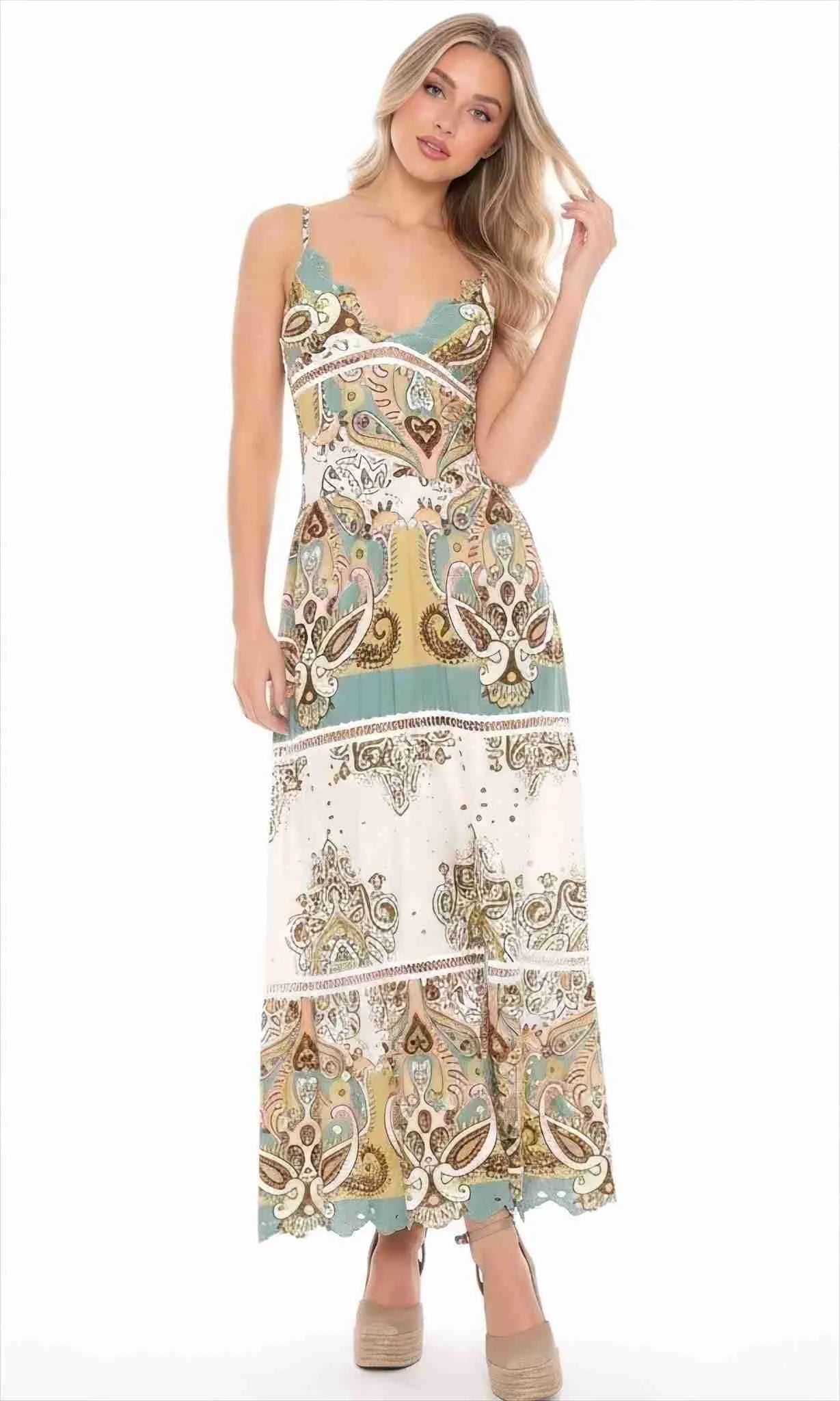 Abito con spalline sottili miss bikini e pizzo san gallo linea cruise