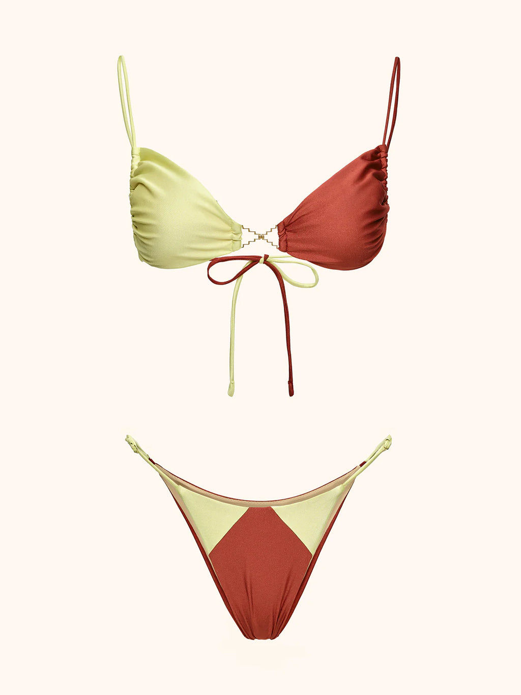 Bikini Donna Me Fui Fascia con Slip Regolabile Red Clay