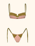 Bikini Donna Me fui Reggiseno ferretto con Slip regolabile Rosa SW0221-PK