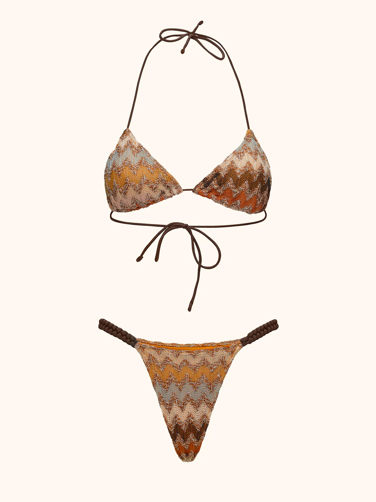 Bikini Donna Me Fui Triangolo con Slip fisso Multicolor