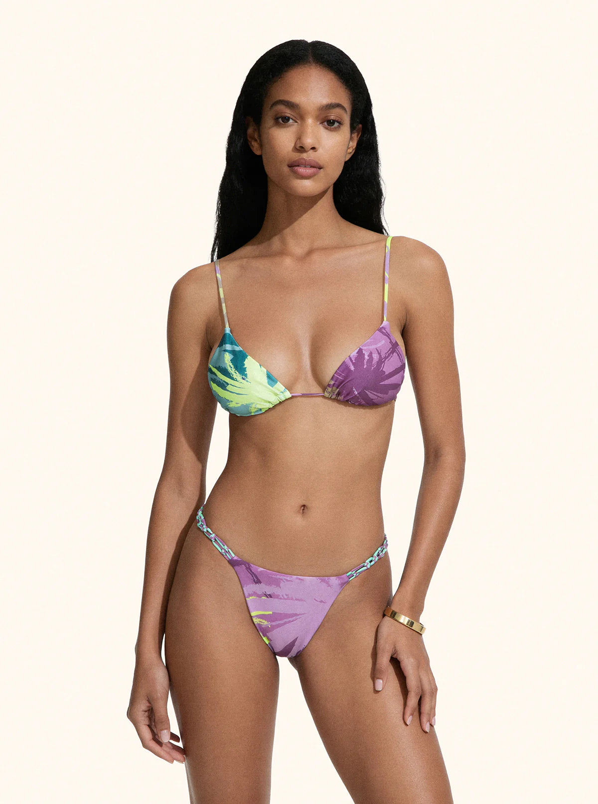 Bikini Donna Me Fui Triangolo con Slip Fisso Fantasia