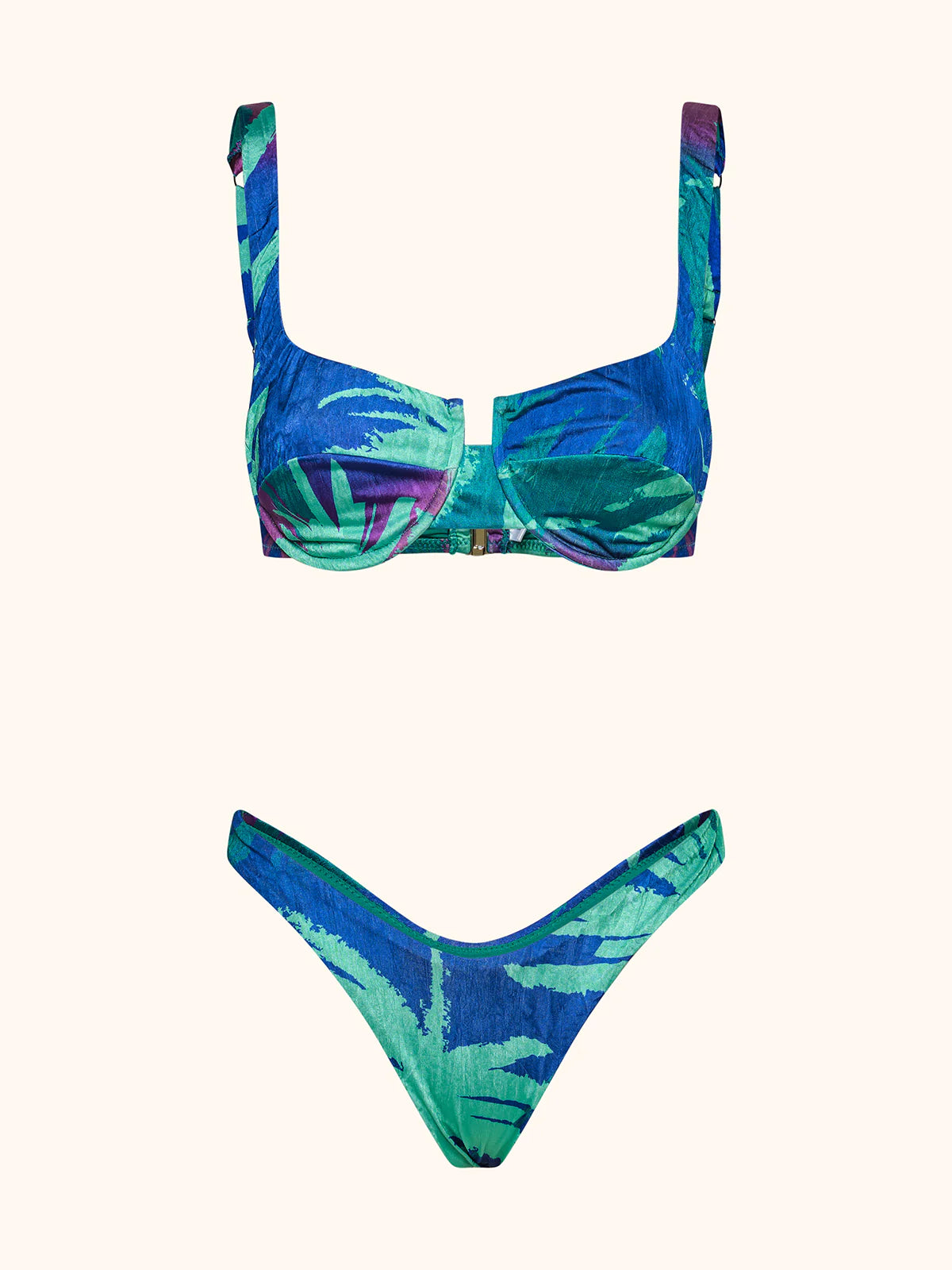 Bikini Donna Me Fui Reggiseno con Ferretto e Slip Americano Fisso Fantasia