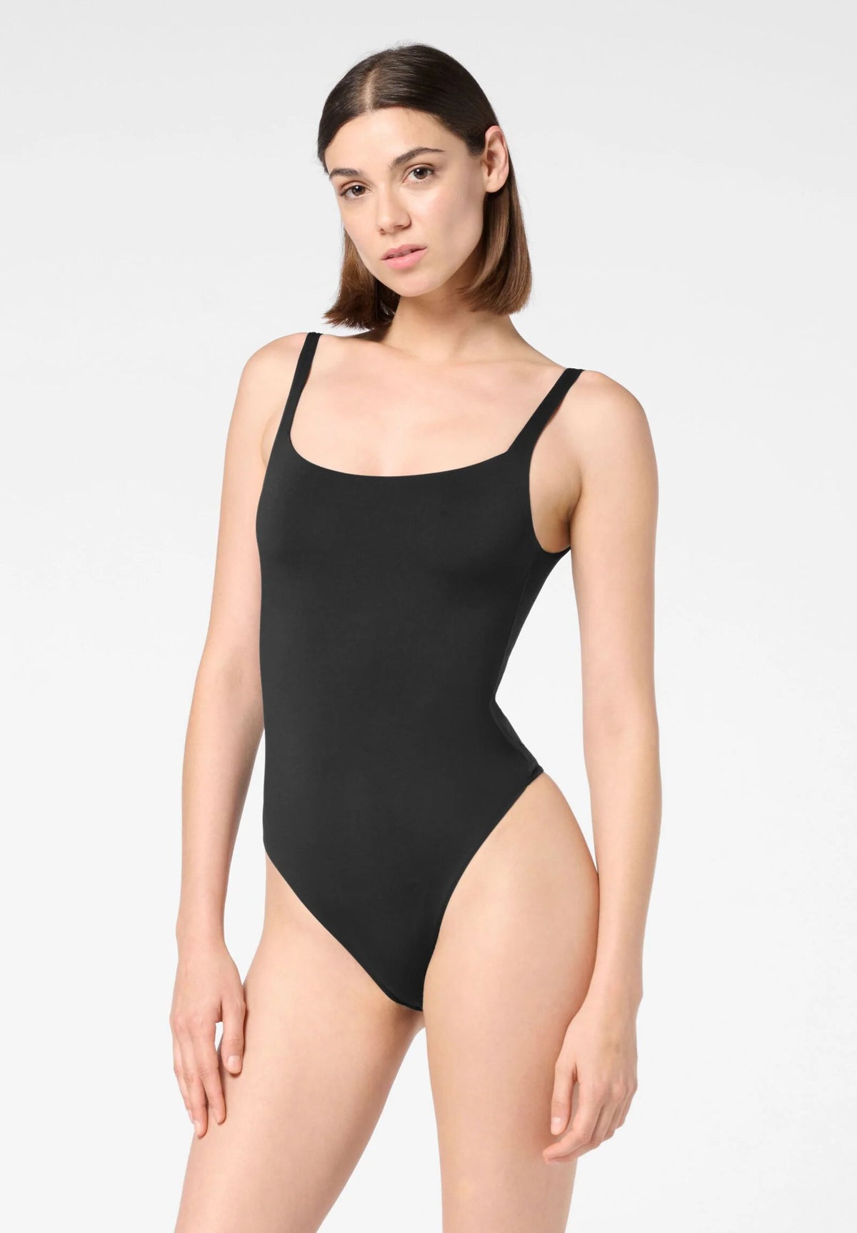 Body Spallina Stretta in Microfibra Elasticizzata Skinwear