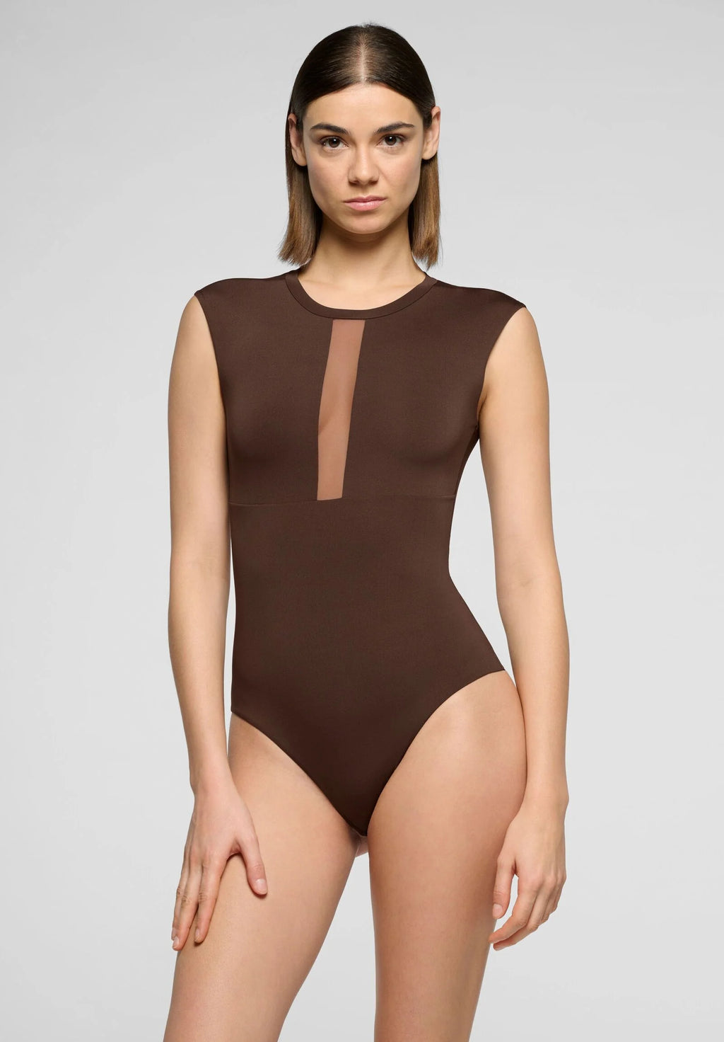 Body Smanicato in Microfibra Elasticizzata Skinwear