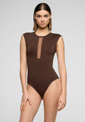 Body Smanicato in Microfibra Elasticizzata Skinwear
