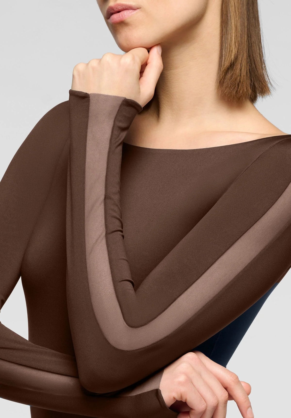Body Maniche Lunghe Microfibra Elasticizzata Skinwear