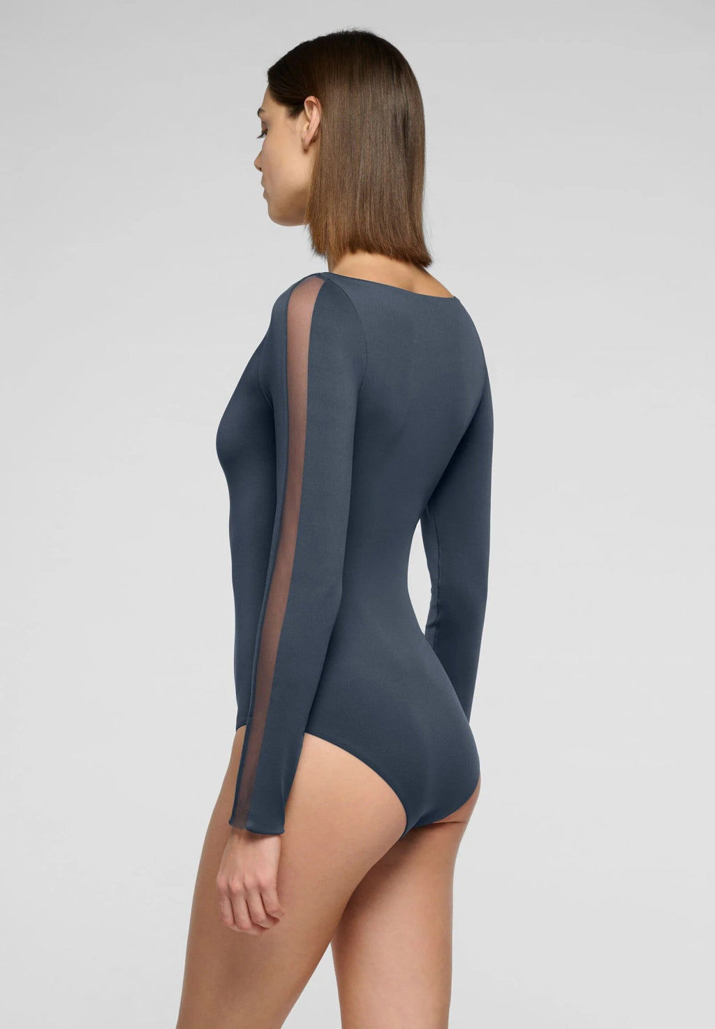 Body Maniche Lunghe Microfibra Elasticizzata Skinwear