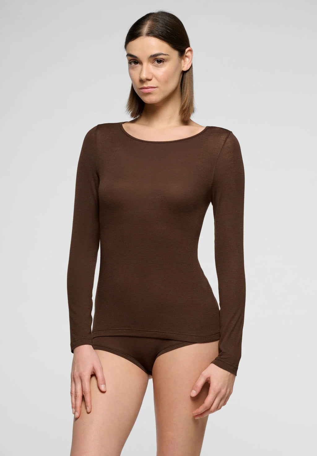 Maglia Manica Lunga in Micromodal e Cashmere Perfect Cashmere
