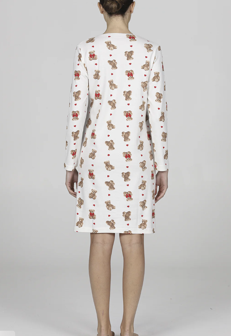 Camicia da notte in fantasia orsetti