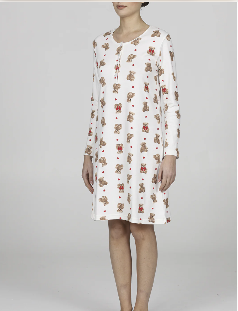 Camicia da notte in fantasia orsetti