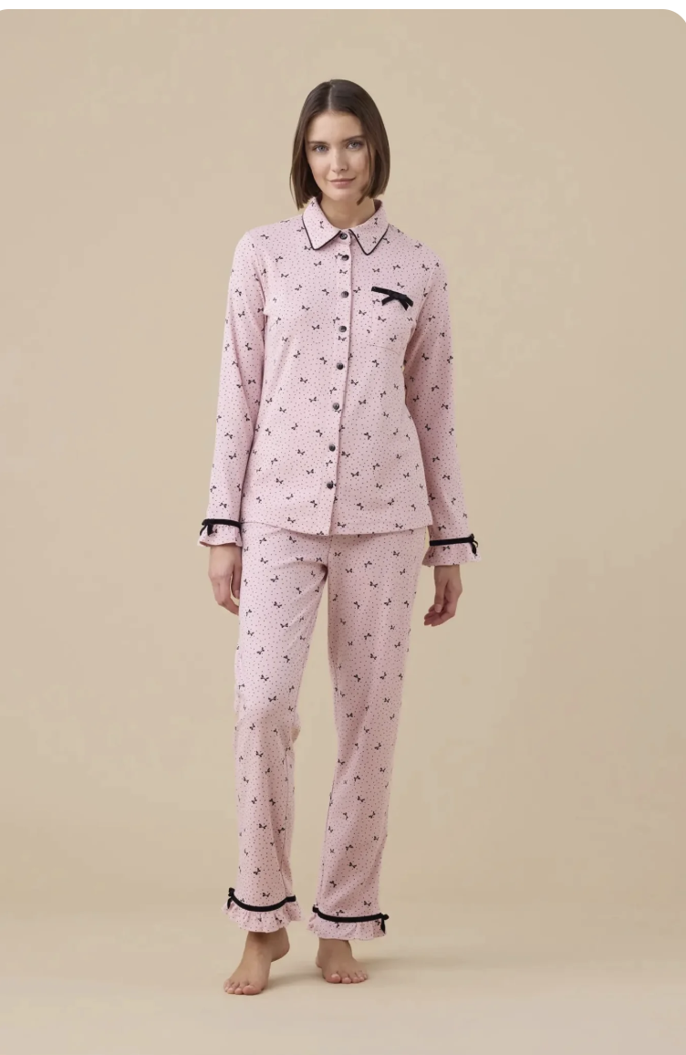 Pigiama donna caldo cotone romantic