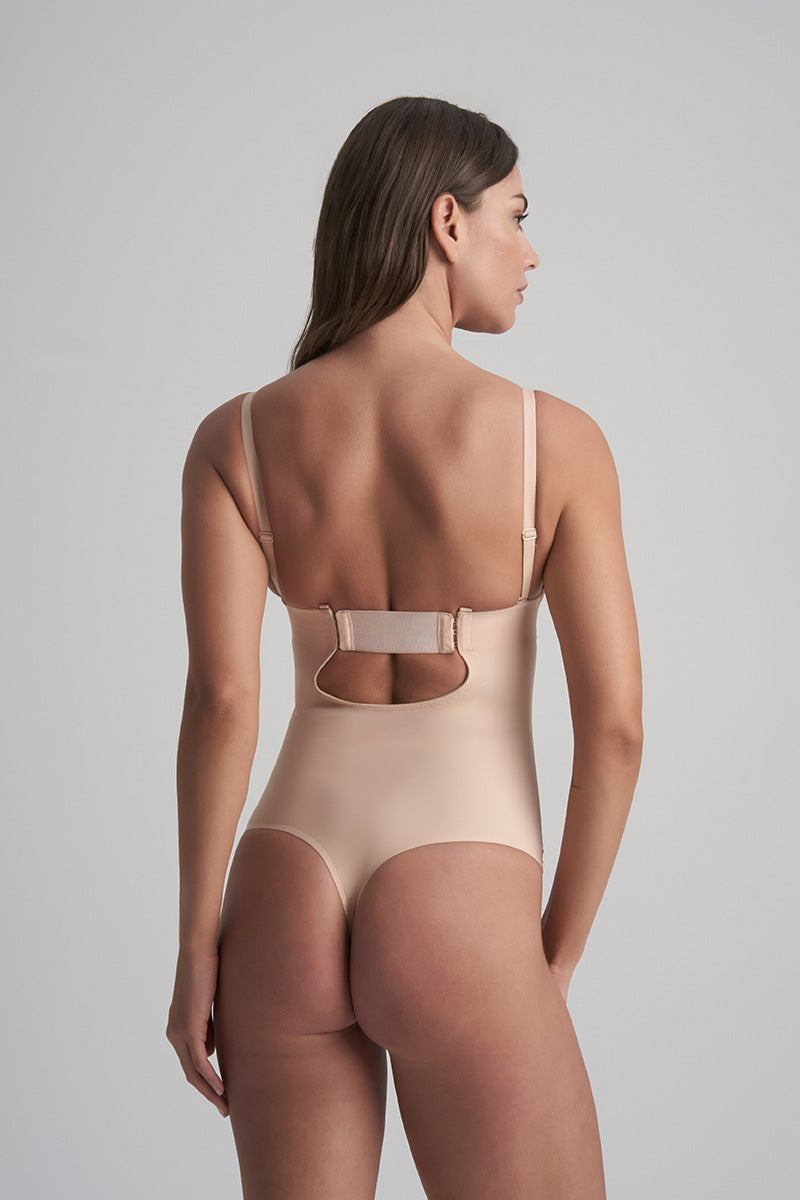 Body modellante a perizoma con scollo profondo a V